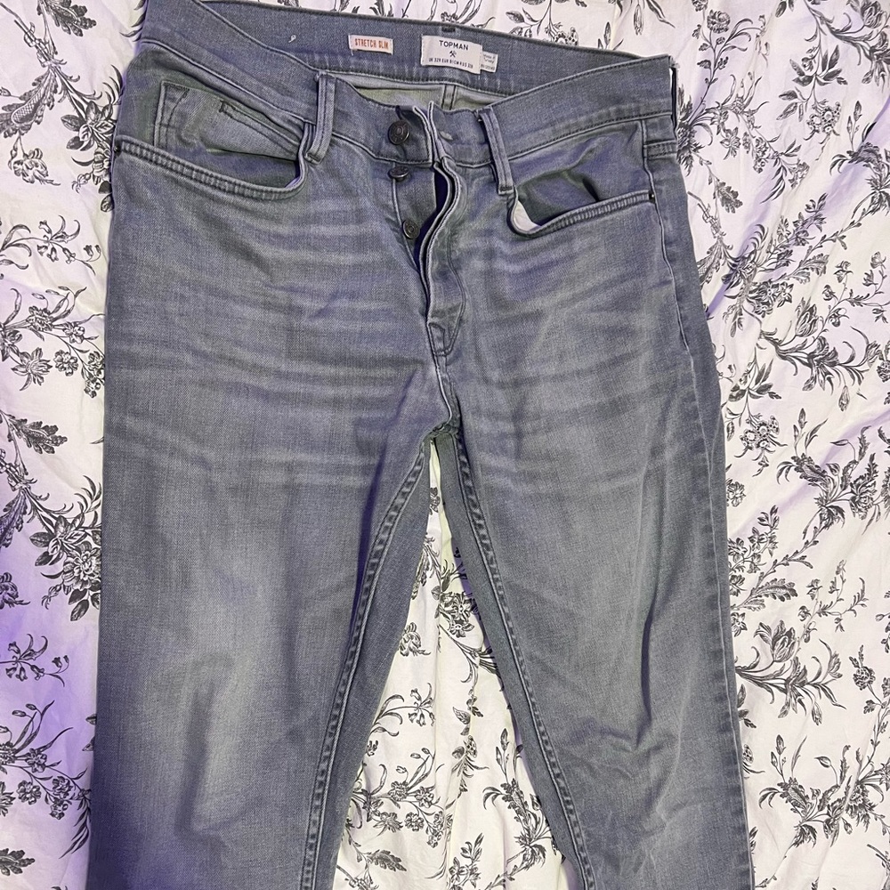 Slim straight jeans by TOPMAN